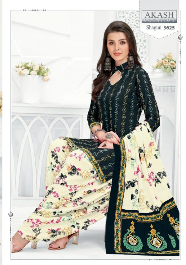 Akash Creation Shagun Vol-36 Cotton Printed Designer Patiyala Dress Material